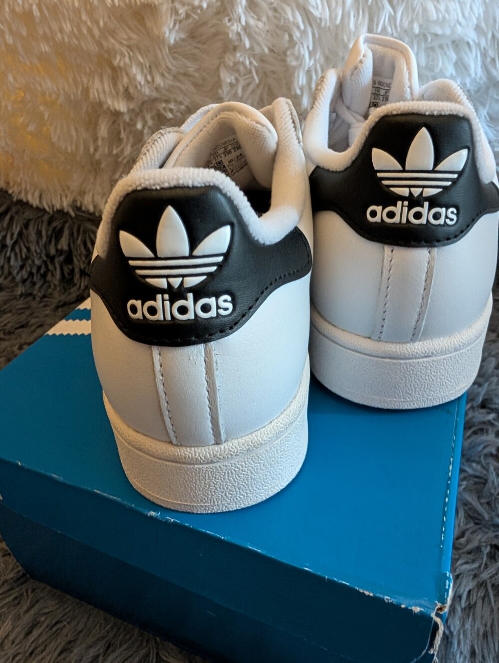 Women's White Sneakers with Black Stripes - Classic Shell-Toe Style - Picture 5 of 11